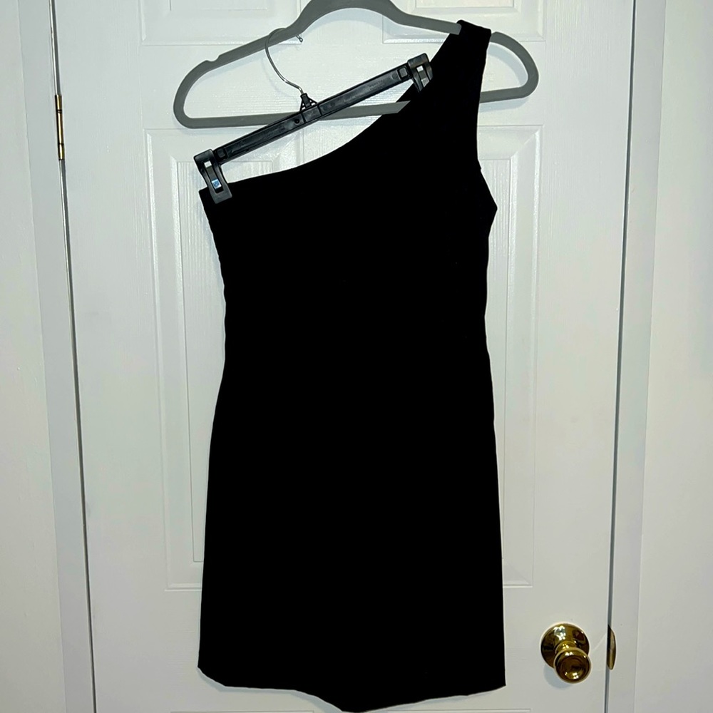 Single Shoulder Little Black Dress